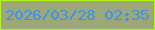 文字の大きさ：2、枠の色：b4f714、背景の色：9da879、文字の色：3a91f1 無料ブログパーツのブログ時計