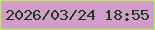 文字の大きさ：2、枠の色：b4f742、背景の色：d29dcb、文字の色：1e3c16 無料ブログパーツのブログ時計