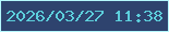 文字の大きさ：2、枠の色：b4f7fc、背景の色：2e436e、文字の色：5dcfdc 無料ブログパーツのブログ時計