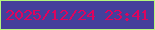 文字の大きさ：3、枠の色：b4f87d、背景の色：453f9b、文字の色：df035d 無料ブログパーツのブログ時計