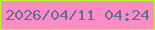 文字の大きさ：2、枠の色：b4fd23、背景の色：fb8dc4、文字の色：656b95 無料ブログパーツのブログ時計