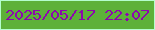 文字の大きさ：5、枠の色：b4fecd、背景の色：5db139、文字の色：8d07ae 無料ブログパーツのブログ時計