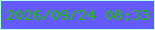 文字の大きさ：3、枠の色：b4feeb、背景の色：655bfc、文字の色：1cbf01 無料ブログパーツのブログ時計