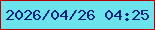文字の大きさ：4、枠の色：b50001、背景の色：6be3ea、文字の色：16227e 無料ブログパーツのブログ時計