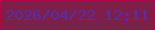 文字の大きさ：4、枠の色：b50348、背景の色：7d1f49、文字の色：542fad 無料ブログパーツのブログ時計