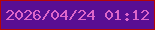 文字の大きさ：2、枠の色：b50604、背景の色：590e93、文字の色：dd66ca 無料ブログパーツのブログ時計