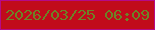 文字の大きさ：5、枠の色：b50a88、背景の色：c10b1b、文字の色：6d8226 無料ブログパーツのブログ時計