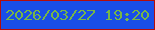 文字の大きさ：2、枠の色：b50c09、背景の色：194ee7、文字の色：77b546 無料ブログパーツのブログ時計