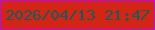 文字の大きさ：5、枠の色：b50cec、背景の色：d32414、文字の色：145c5f 無料ブログパーツのブログ時計