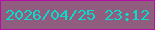 文字の大きさ：1、枠の色：b50ea6、背景の色：905d7e、文字の色：07ddca 無料ブログパーツのブログ時計