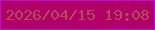 文字の大きさ：1、枠の色：b50fde、背景の色：b20069、文字の色：b34e59 無料ブログパーツのブログ時計