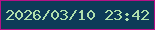 文字の大きさ：2、枠の色：b51186、背景の色：0d3b58、文字の色：aedfac 無料ブログパーツのブログ時計