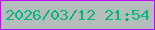 文字の大きさ：5、枠の色：b514f0、背景の色：b4bdbc、文字の色：04b67f 無料ブログパーツのブログ時計