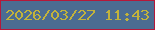 文字の大きさ：3、枠の色：b5183a、背景の色：4b6c92、文字の色：c2b33b 無料ブログパーツのブログ時計