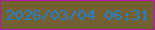 文字の大きさ：3、枠の色：b5199f、背景の色：725f32、文字の色：1e80ce 無料ブログパーツのブログ時計
