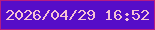 文字の大きさ：1、枠の色：b51c82、背景の色：560dc8、文字の色：f5c2d5 無料ブログパーツのブログ時計