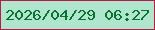 文字の大きさ：5、枠の色：b51e44、背景の色：b1e6ce、文字の色：0b7230 無料ブログパーツのブログ時計