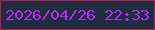 文字の大きさ：2、枠の色：b51e58、背景の色：202d3c、文字の色：b829fd 無料ブログパーツのブログ時計