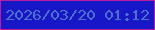 文字の大きさ：1、枠の色：b51f9e、背景の色：1817c8、文字の色：4e72c9 無料ブログパーツのブログ時計