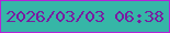 文字の大きさ：5、枠の色：b522d7、背景の色：36b6a7、文字の色：781ca1 無料ブログパーツのブログ時計