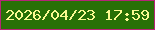 文字の大きさ：3、枠の色：b52576、背景の色：287106、文字の色：fcfa91 無料ブログパーツのブログ時計
