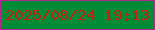 文字の大きさ：4、枠の色：b5258e、背景の色：008c36、文字の色：c12213 無料ブログパーツのブログ時計