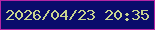 文字の大きさ：2、枠の色：b525a4、背景の色：0a0c6b、文字の色：c8d48f 無料ブログパーツのブログ時計