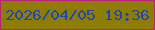文字の大きさ：1、枠の色：b52675、背景の色：8f7c04、文字の色：1e47b5 無料ブログパーツのブログ時計