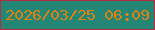 文字の大きさ：5、枠の色：b52d43、背景の色：248776、文字の色：e18210 無料ブログパーツのブログ時計
