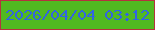 文字の大きさ：5、枠の色：b5323e、背景の色：51b921、文字の色：3264e1 無料ブログパーツのブログ時計