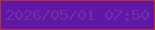 文字の大きさ：3、枠の色：b5342e、背景の色：5f18a6、文字の色：732fa6 無料ブログパーツのブログ時計