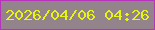 文字の大きさ：1、枠の色：b534ba、背景の色：93838a、文字の色：e6f515 無料ブログパーツのブログ時計