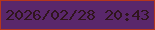 文字の大きさ：1、枠の色：b5361c、背景の色：5a276b、文字の色：30151d 無料ブログパーツのブログ時計