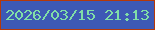 文字の大きさ：4、枠の色：b53809、背景の色：3d59b5、文字の色：80dea7 無料ブログパーツのブログ時計