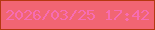 文字の大きさ：2、枠の色：b53810、背景の色：f16573、文字の色：f76cb2 無料ブログパーツのブログ時計