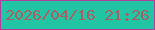 文字の大きさ：3、枠の色：b53b9d、背景の色：21c5a4、文字の色：a85f66 無料ブログパーツのブログ時計