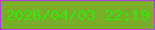 文字の大きさ：2、枠の色：b53ce9、背景の色：79ad2a、文字の色：2eed0b 無料ブログパーツのブログ時計
