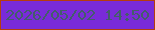 文字の大きさ：5、枠の色：b53d0d、背景の色：792bd9、文字の色：435d6b 無料ブログパーツのブログ時計