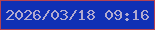 文字の大きさ：5、枠の色：b54252、背景の色：1030b5、文字の色：b0aad0 無料ブログパーツのブログ時計