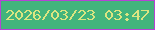 文字の大きさ：1、枠の色：b543d4、背景の色：42b47c、文字の色：dbe581 無料ブログパーツのブログ時計