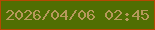 文字の大きさ：3、枠の色：b54802、背景の色：506e02、文字の色：b6995b 無料ブログパーツのブログ時計