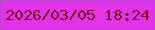 文字の大きさ：3、枠の色：b548ce、背景の色：e233eb、文字の色：78101f 無料ブログパーツのブログ時計