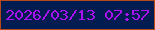 文字の大きさ：5、枠の色：b5491b、背景の色：011c50、文字の色：a913f1 無料ブログパーツのブログ時計