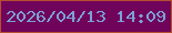 文字の大きさ：3、枠の色：b54e30、背景の色：70045a、文字の色：7da0d9 無料ブログパーツのブログ時計