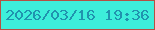 文字の大きさ：1、枠の色：b55043、背景の色：3deeda、文字の色：2093ae 無料ブログパーツのブログ時計