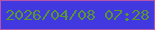 文字の大きさ：5、枠の色：b554ab、背景の色：4139df、文字の色：599530 無料ブログパーツのブログ時計