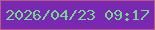 文字の大きさ：1、枠の色：b55a85、背景の色：7928b2、文字の色：76d68b 無料ブログパーツのブログ時計