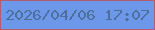文字の大きさ：1、枠の色：b55b76、背景の色：6d98e9、文字の色：4c6f9d 無料ブログパーツのブログ時計