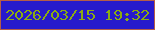 文字の大きさ：1、枠の色：b55d47、背景の色：271acc、文字の色：8bac10 無料ブログパーツのブログ時計