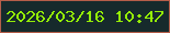文字の大きさ：3、枠の色：b55e49、背景の色：162a2c、文字の色：94ee07 無料ブログパーツのブログ時計